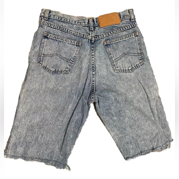 Vintage Bugle Boy Jean Cut Off Shorts Jorts Mens 32 Light Wash - Picture 11 of 12